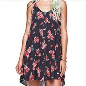 Gypsy Warrior Size Small Black & Floral Mini Dress